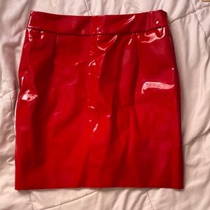 Latex Red mid length skirt. Sexy, great condition, worn once. Stretchy fit.